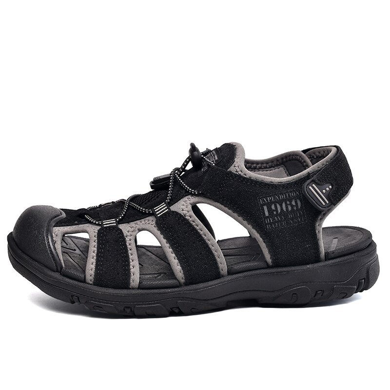 Sandalia de cuero sandalias hombre rasteira ete erkek sandalia hombre uomo para verano playa zandalias sandalias da hombres cuero plano