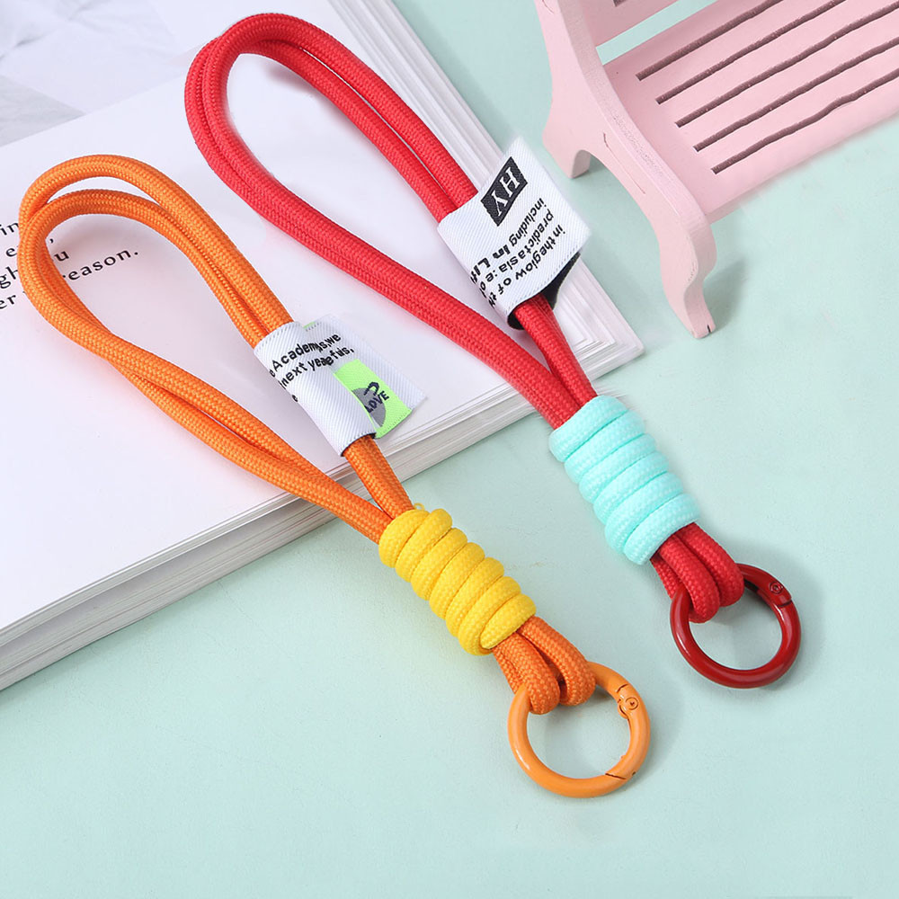 Llaveros con cordón tejido , llaveros de cuerda trenzada antipérdida coloridos, llavero de coche, mochila, accesorios colgantes,