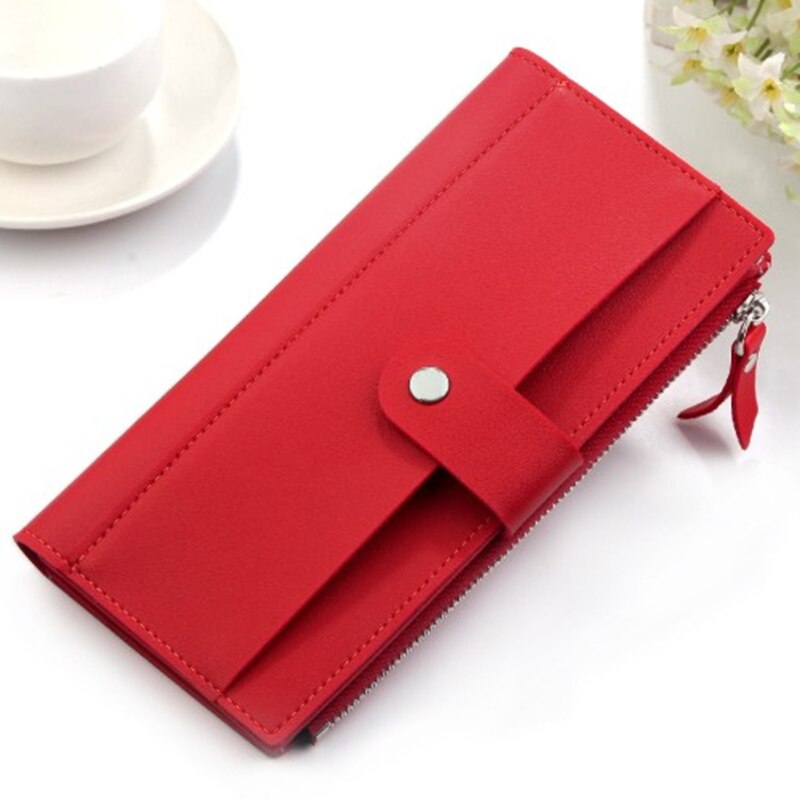 Vrouwen Lange Portemonnee Slanke Mode PU Lederen heren Portemonnee Multifunctionele Billfold Telefoon Credit Card Houder Tas