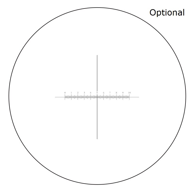 Ocular Ramsden de Campo Amplio WF10X para microscopio biológico, tamaño de montaje de 23,2mm, campo de 16mm, con o sin retícula de micrómetro