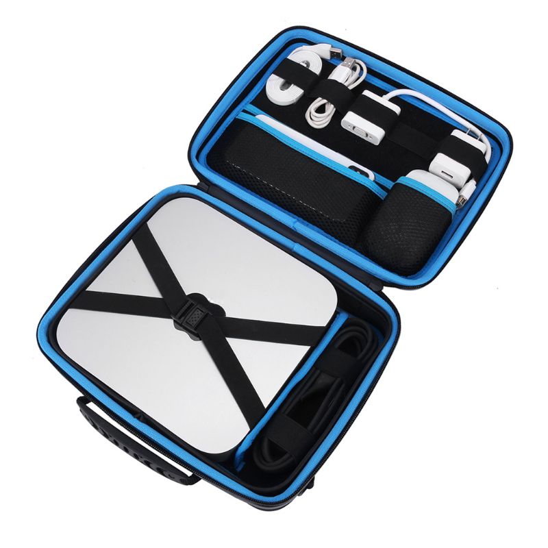 Bolso de mano duro EVA, bolsa de hombro de almacenamiento de protección con correa para apple mac mini y accesorios