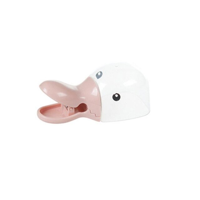 Forma de cabeza de pato creativa, pala de arroz de plástico multiusos, Clip de sellado para el hogar, cuchara para agua, cuchara para agua, cucharilla pequeña de pico de pato: pink
