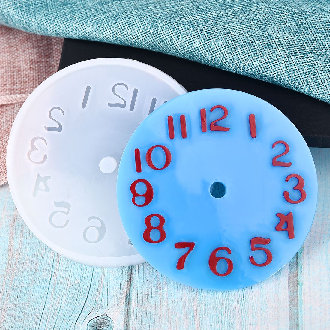 Silicone Mold Clock Resin Epoxy Mold For DIY Horoscope Roman Numerals Zodiac Clock Molds Home Decoration Jewelry Making Tools