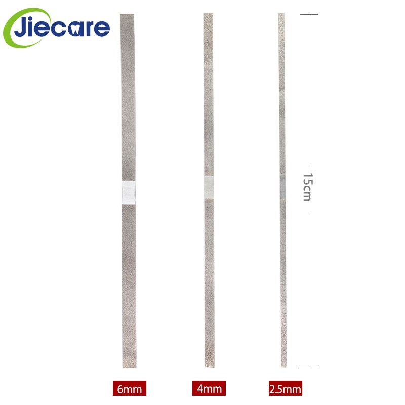12 teile/schachtel Zahn Metall Polieren Stock Streifen Einseitig von Diamant Schleif Oberfläche Kieferorthopädische IPR Diamant Schleif Streifen