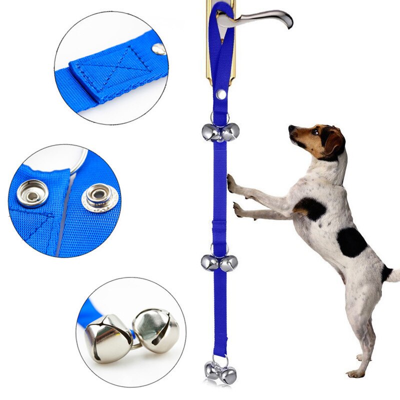 Kæledyrstræning alarm dørklokke reb længde justerbar kæledyr hund træning snor dørklokke udstyr til hundehvalp