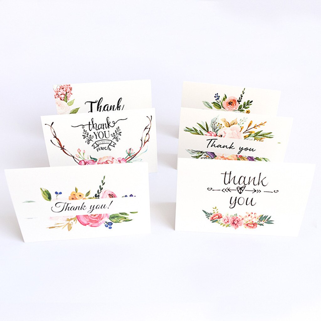 6pcs Thank You Cards and Envelopes, 10x15cm ,Floral Blank Note Cards For All Occasions for wedding graduation anniversary