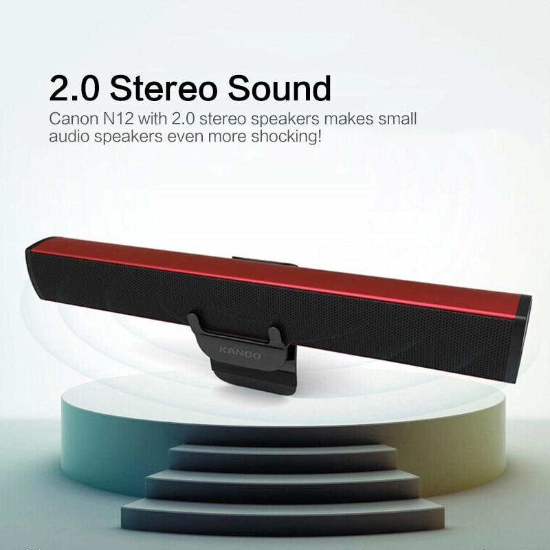 Portable Mini Audio Laptop Computer PC Speaker Subwoofer USB Soundbar Sound Bar Stick Music Player Speakers For Tablet