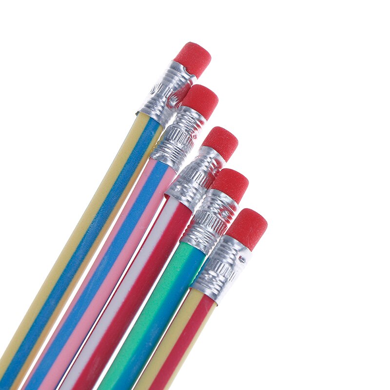 10pcs/lot Flexible Soft Bendy Pencil With Eraser For Student Kids Writing School Stationery Fun Bend Soft Pencil