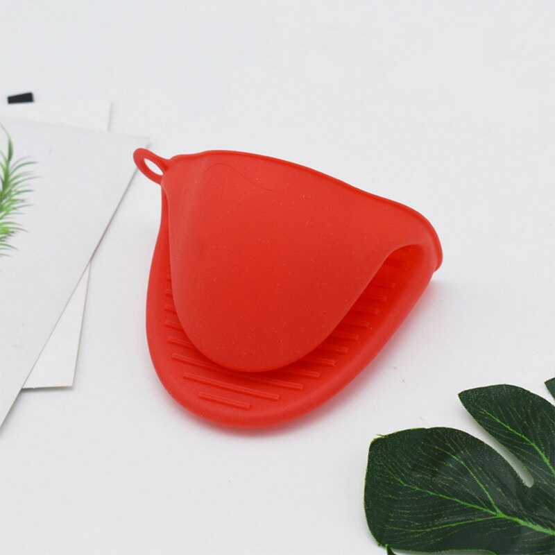 Cuisine cuisson Gel de silice isolation thermique pince Anti échaudage gants antidérapants ménage bol four four à micro-ondes outils pratiques: 1Pcs x 25g Red