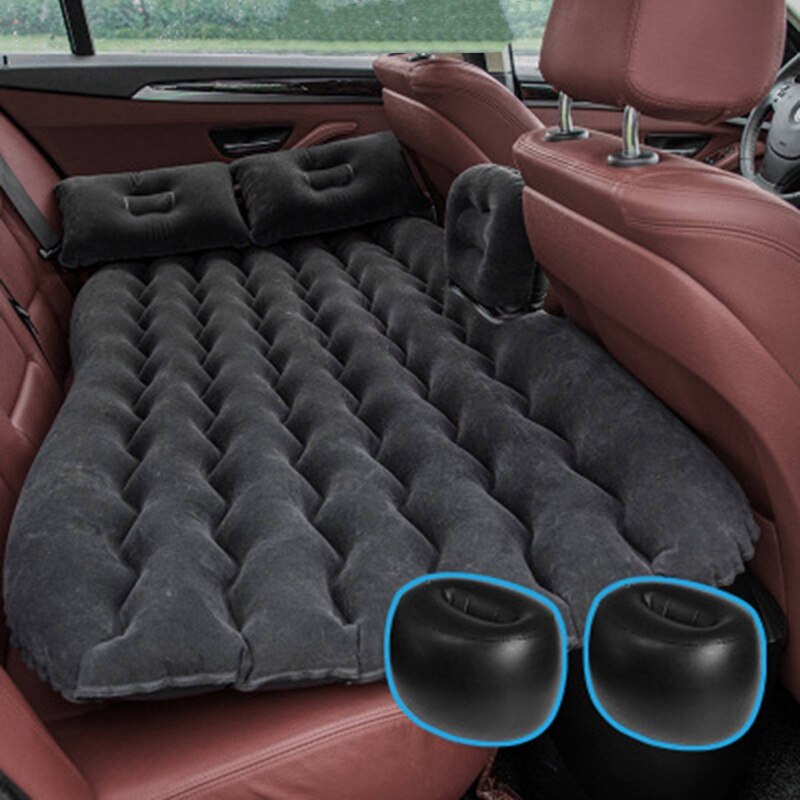 Colchón inflable multifuncional para coche, cama de viaje Universal para SUV, asientos de coche, cama multifuncional para acampar al aire libre y playa: Marrón