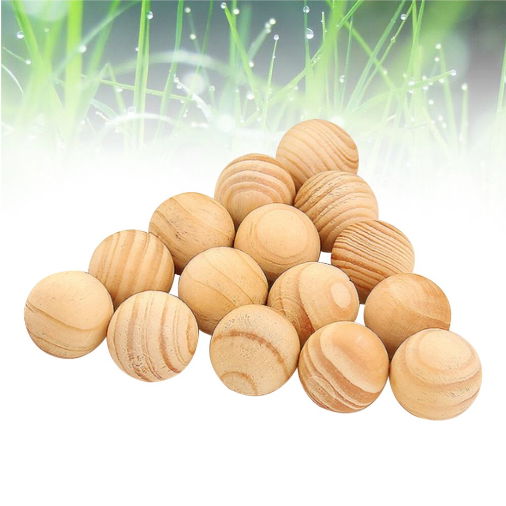 50pcs Natural Cedar Wood Balls Moth Repellent for Drawers Storage Boxes Closets