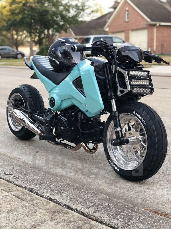 Moto Retro CG Led Motorcycle Front Fork Bracket MSX125 Headlight Universal for Honda Grom MSX125 125SF Fog Lamp Light