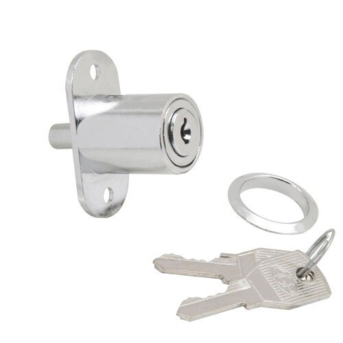 Sliding Door Lock With Push Button 347/27 mm. Chrome plated