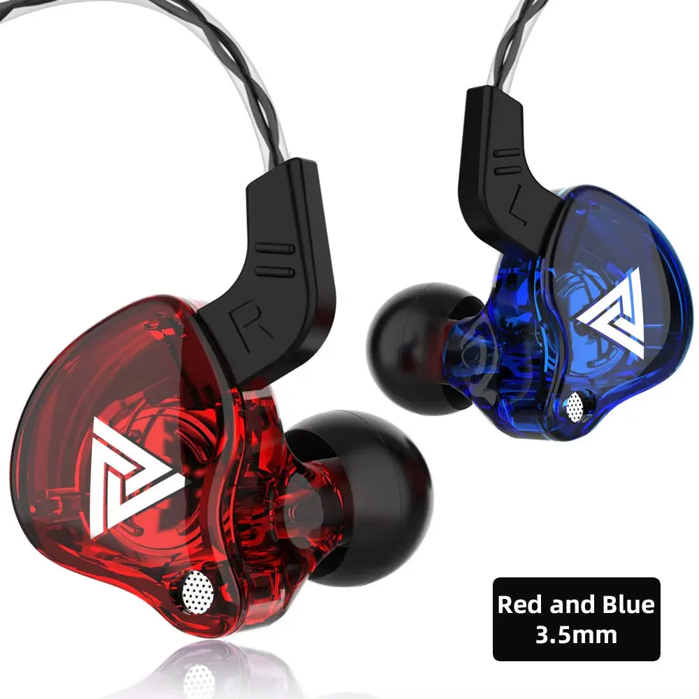 QKZ AK6 Słuchawki douszne 6 Dynamiczny sterownik Słuchawki z mikrofonem stereofoniczny Sportowy zestaw słuchawkowy HiFi Subwoofer monitor Słuchawki douszne robić iPhone'a: SZARY