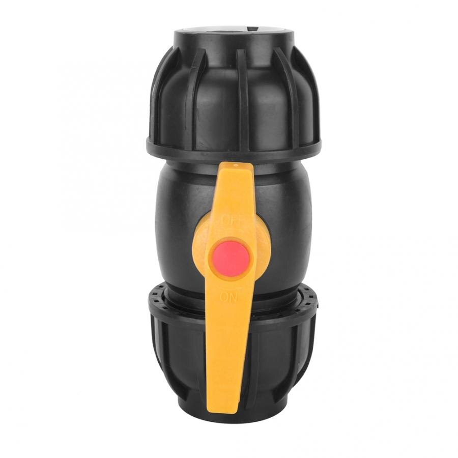 PE Plastic Ball Valve 50mm Diameter Water Pipe Connection Connector Pipe Fitting Bathroom Accessories