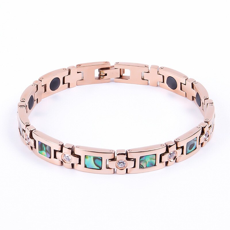 Madalena Sarara Premium Titanium Staal Zirconia Energie Armband Vrouwen Germanium Magneten Negatieve Ionen Ingelegd Gezonde: Default Title