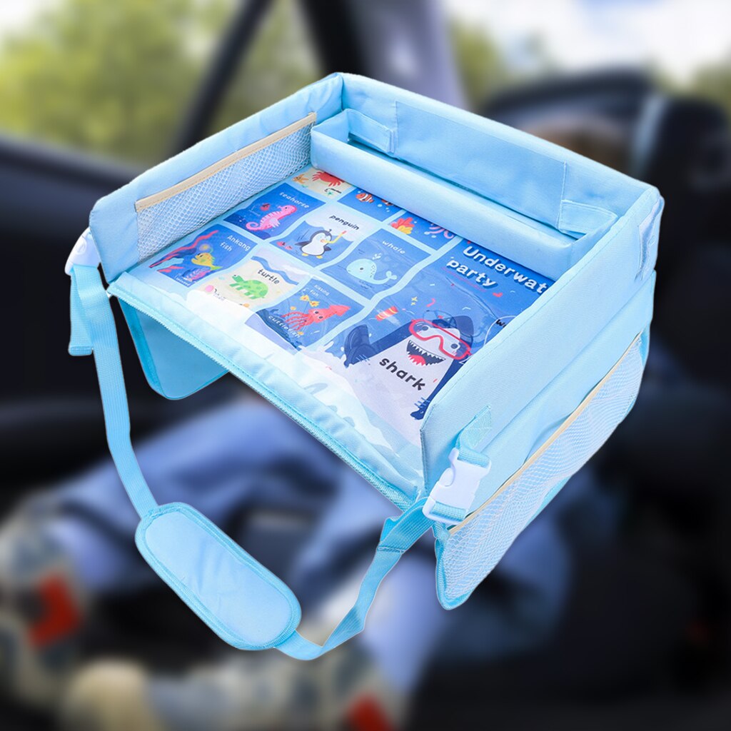 Plateau de voyage pour siège de voiture pour enfants en bas âge, siège de poussette, poches de jeu