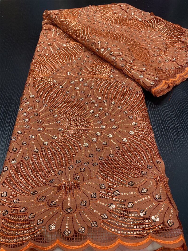 African Lace Fabric Nigerian Lace Fabrics Bridal Lace French Sequins Lace Fabric Sewing For Dress YA3469B-9: Picture 6