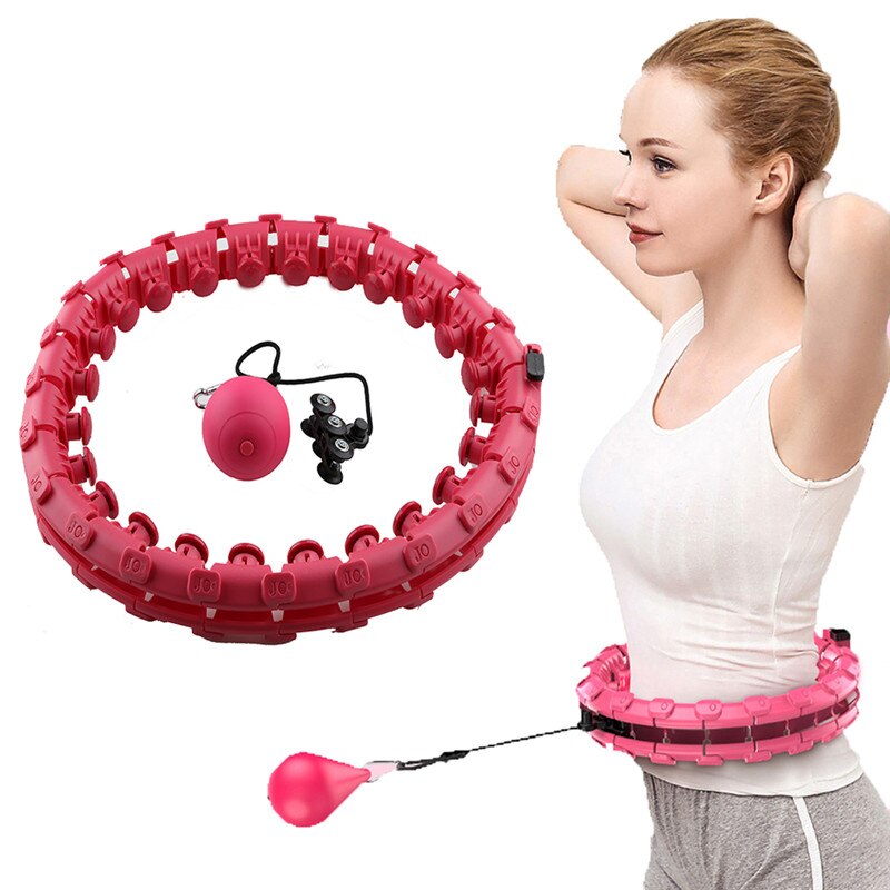 Adjustable Intelligent Fitness Sport Ring Smart Hoop Counting Thin Waist Hoop Home Fitness Training Equipment Droshipping