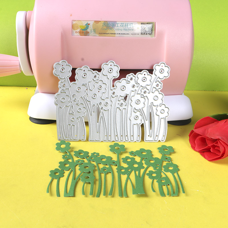 DUOFEN METAL CUTTING DIES 020014 1pc little flowers cutout lace hollow embossing stencil DIY Scrapbook Paper Album