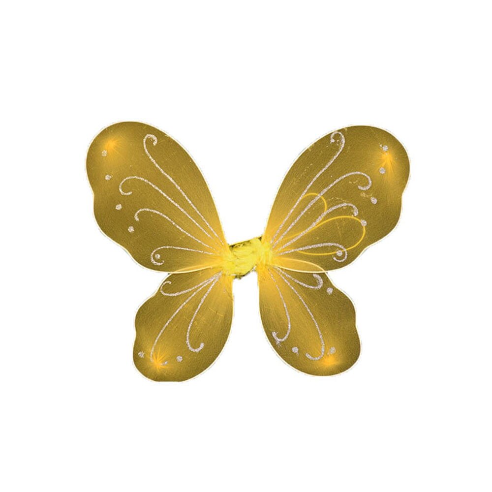 35*42Cm Unisex Kid Vleugels Halloween Party Cosplay Fairy Dress Up Dansvoorstelling Kostuum Props Voor Fantasiespel 10 Kleuren: YELLOW