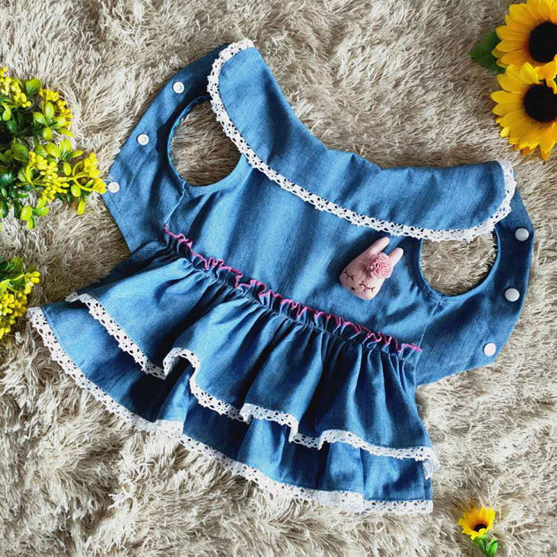 Hund denim kjole nederdel kat yorkshire hvalp kostume puddel bichon pomeranian schnauzer mops hundetøj kjoler sommer kæledyr outfit