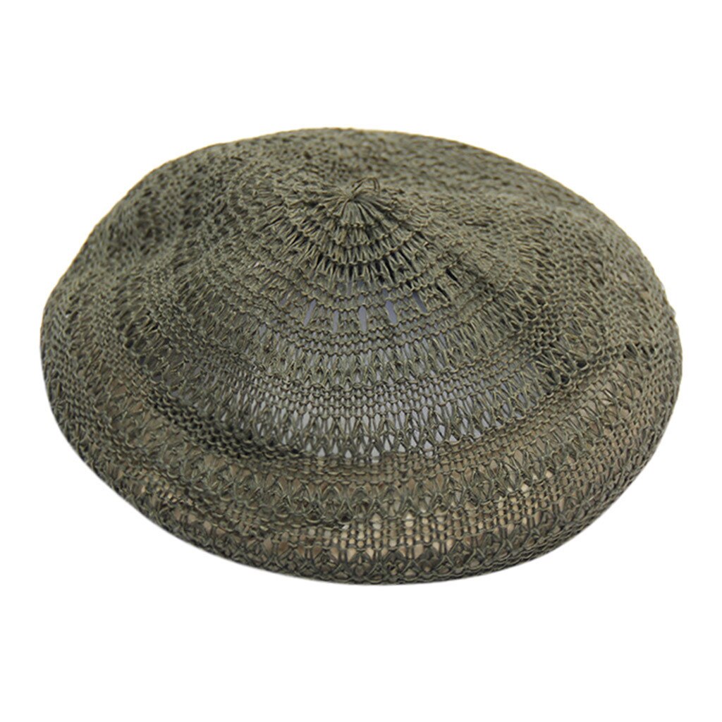 Lady Vrouwen Beret Beanie Klassieke Stijl Hollow Baret Hoed Britse Stijl Winter Zachte Effen Kleur Baret Hoeden: Dark Gray