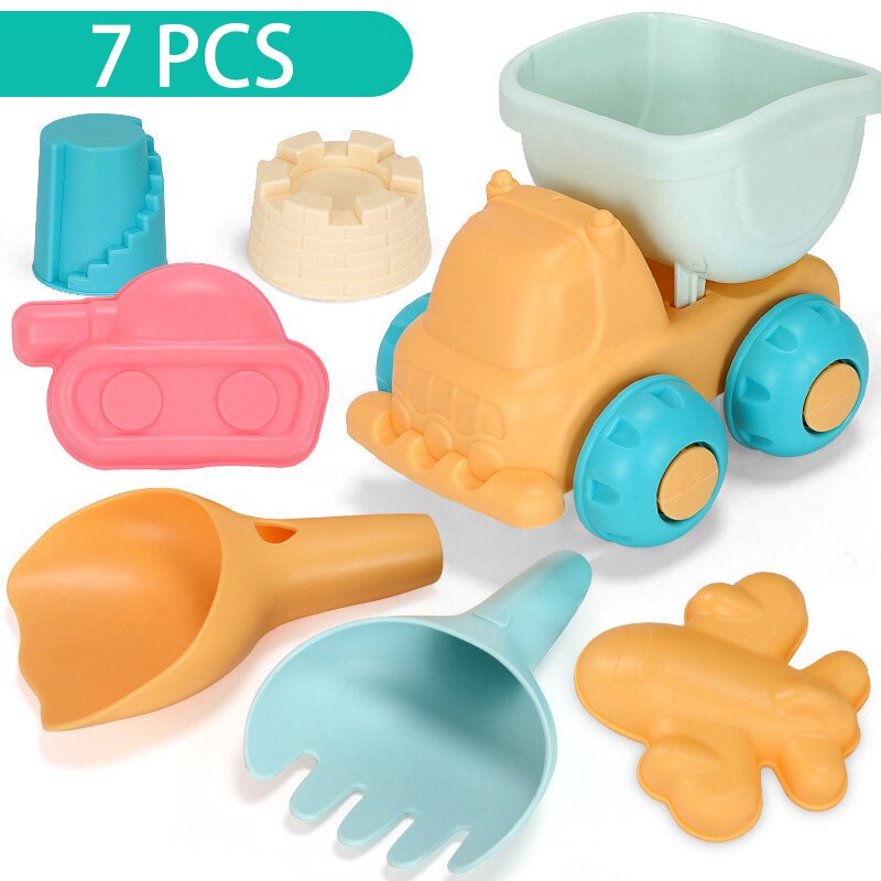 Baby Strand Speelgoed Kinderen Strand Spel Speelgoed Kinderen Zandbak Set Kit Speelgoed Voor Strand Spelen Zand Badkamer Water Spel winkelwagen: 7 PCS