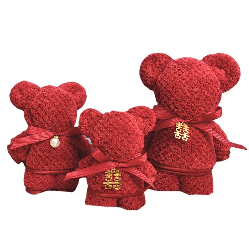 Wijn Reds Coral Fluwelen Beer Handdoek Absorberende Gezicht Handdoek Bruiloft Business Badkamer Handdoeken