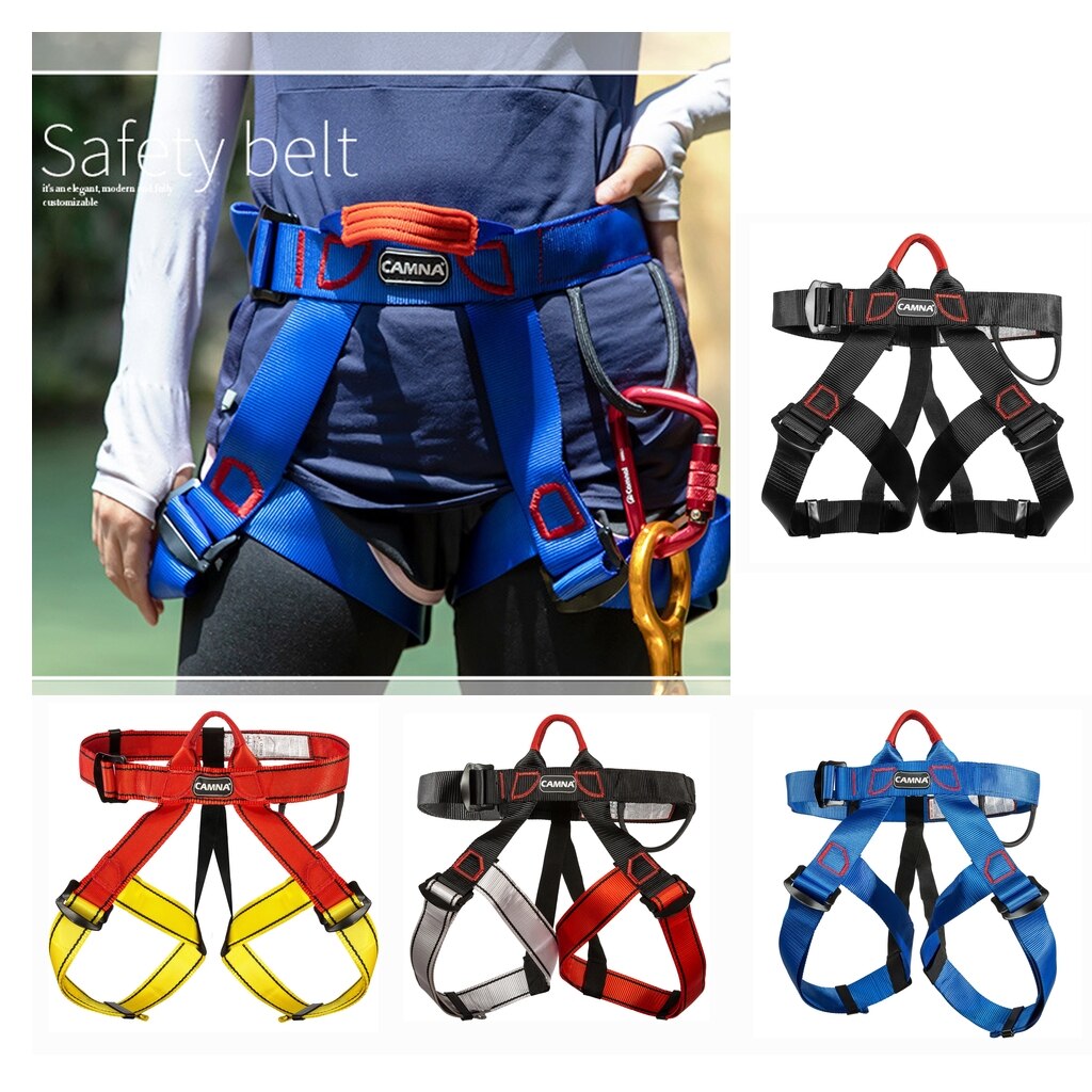 Climbing Harness Half Body Safety Harness Safe Seat Belt for Outdoor Tree Climbing Harness Tree Climbing Working Safety Belt
