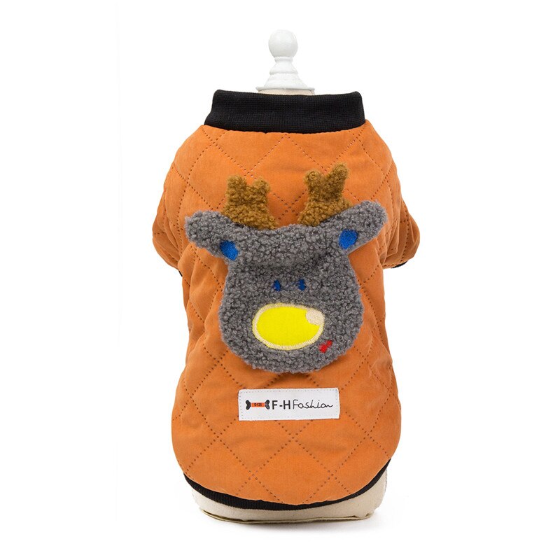 Colete de inverno para cachorro, fantasia para cachorro de estimação, quente e grossa