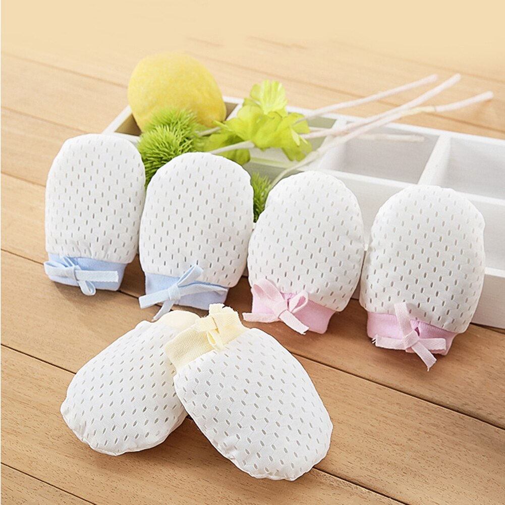 1 Pair Baby Gloves Anti-scratch Adjustable Drawstring Newborn Baby Cotton Mittens Anti Scratch Gloves For Newborn Baby cute baby