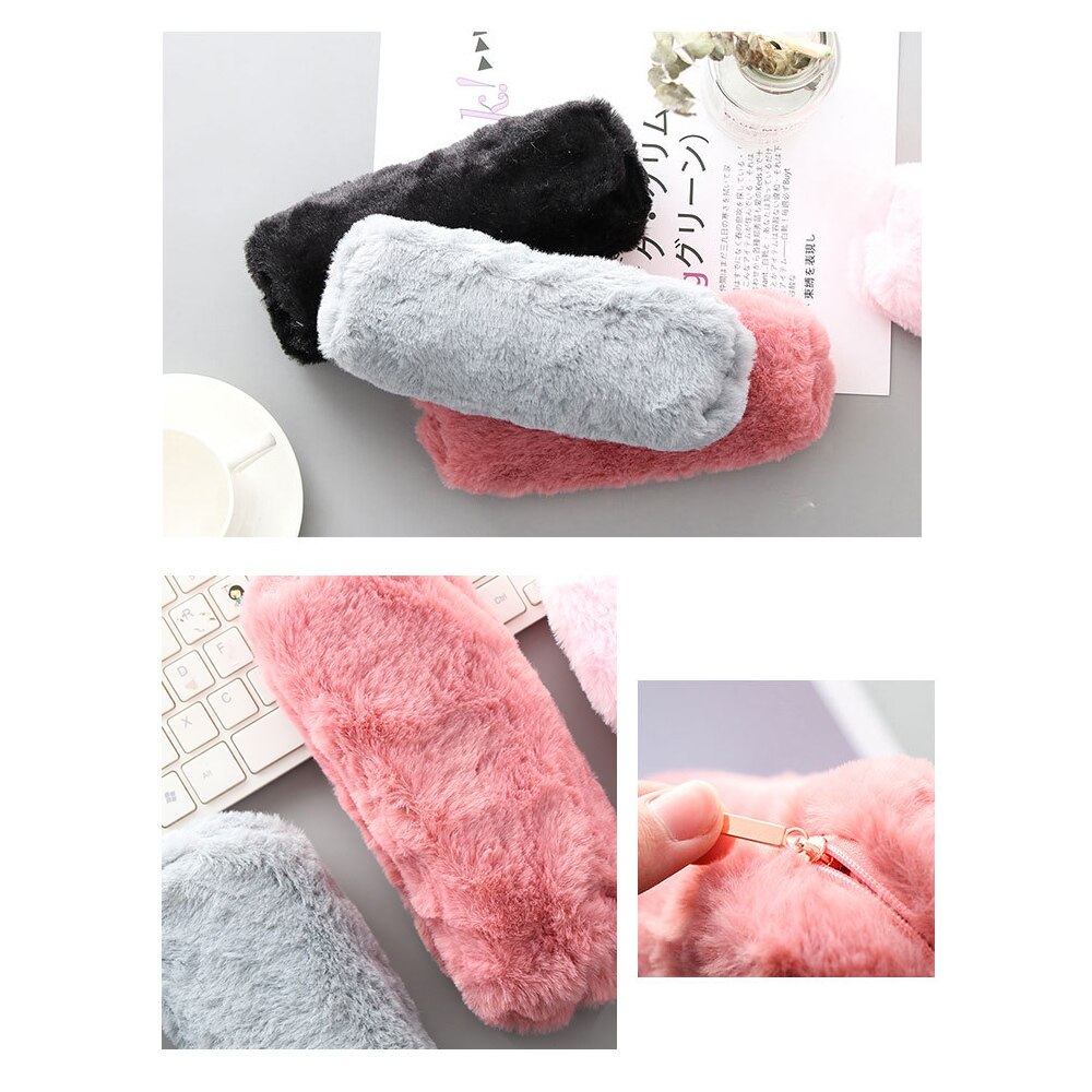 Cartuchera Kawaii de pelo bonito encantador estuche para lápices para niñas, bolsa de lápices para estudiantes, cartuchera de papelería, cartuchera, bolsa para lápices para escuela Sup