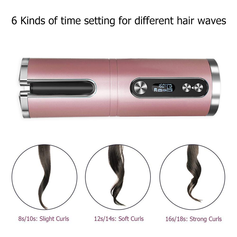 Bigoudi de cheveux automatique fer à friser sans fil USB Rechargeable Air rouleau en céramique Perm facile à utiliser des outils de coiffure pratiques