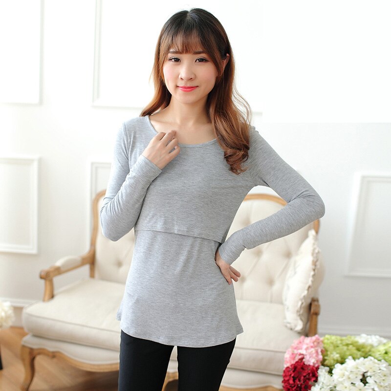 Borstvoeding Tops Uit Mode Herfst Lange Mouwen T-Shirts Voeden Kleren Herfst En Winter Dieptepunt Shirt Herfst Kleding
