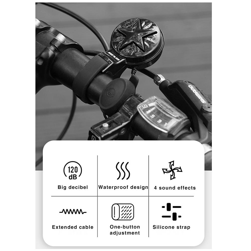MTB Straße Fahrrad Fahrrad Elektrische Glocke Fahrrad Horn USB Aufladbare Wasserdichte Fahrrad Rolle Ring glocke