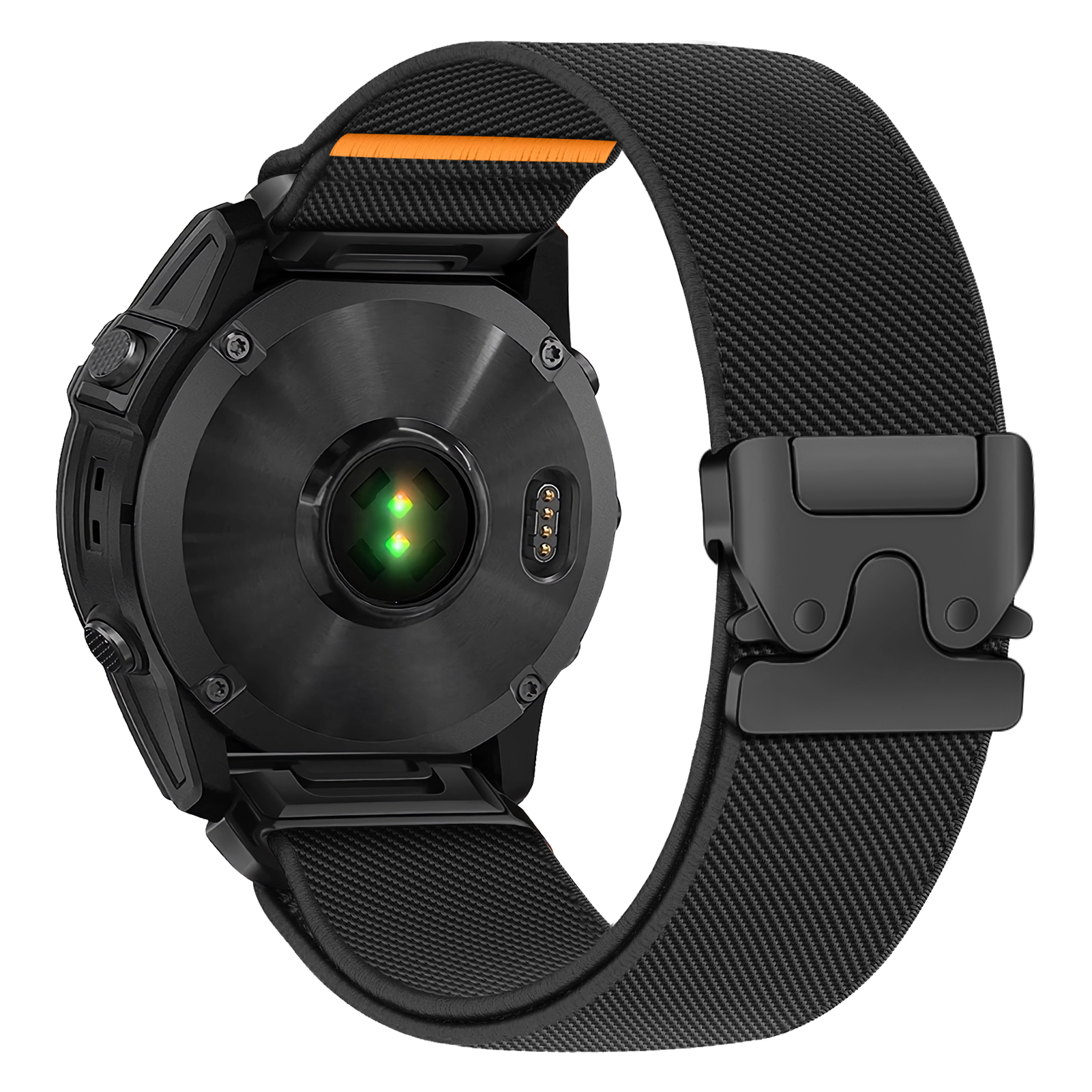 Garmin 22mm quickfit Strap for garmin Fenix 8 7X 7 6X 6 5X 5Plus Venu 3 Tactix 7 Parachute Nylon bracelet Fenix 8 7x 7 band 47mm: Black Yellow / 14mm