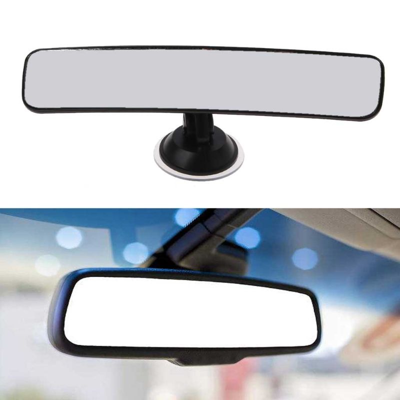 Universal rectangular shape Rear View Side Mirror Wide Angle Adjustable Suction Car Interior Decor