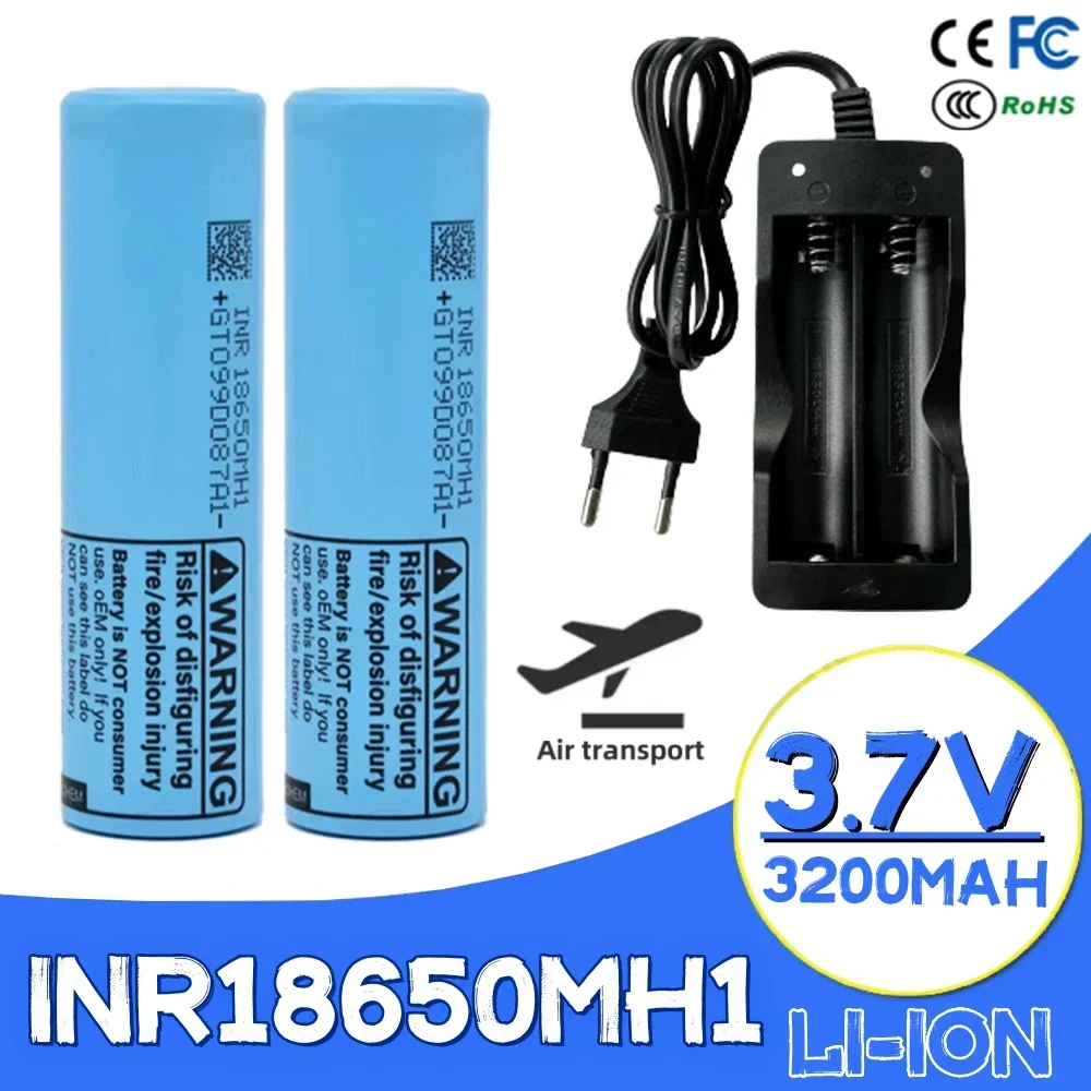 Nowy akumulator litowo-jonowy 18650 3,7 V 3200 mAh o wysokiej pojemności 10 A INR18650-MH1 18650 3,2 Ah + ładowarka