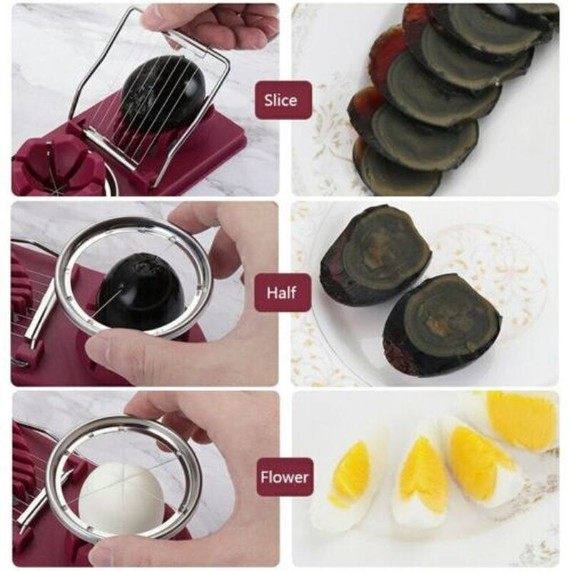1Pcs Multifunctionele Ei Snijder Ei Sectioner Cutter Mold Rvs Bloemvorm Boterhamworst Cutter Keuken Gadgets