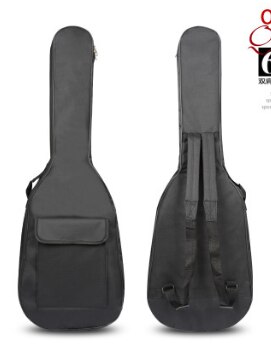 Double Straps Padded Waterproof Electric Bass Guitar Bag Soft Case Gig Bag: Default Title