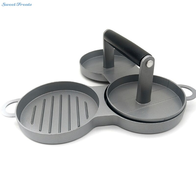 Sweettreat aluminium hamburgerpress hamburgermaskin non stick kakor biffform för bbq grilltillbehör gör-det-själv-hem köksredskap