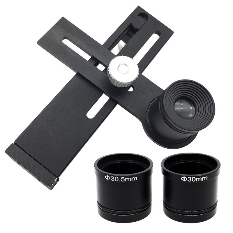 Adaptateur universel de support pour téléphone portable avec pince de téléphone oculaire 10X se connecter avec un Microscope stéréo