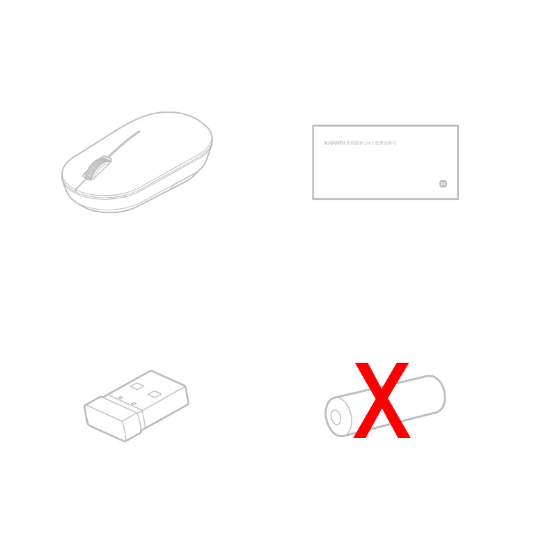 Xiaomi Wireless Mouse 2 Mouse Bluetooth USB Connection 1000DPI 2.4GHz Optical Mute Laptop Notebook Office Gaming Mouse
