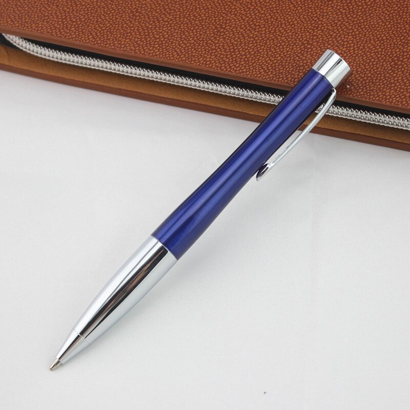 1 st Core Metalen Balpen Draaiende Metalen Clip Metalen Luxe Balpen Roller Pen Materiaal Escolar