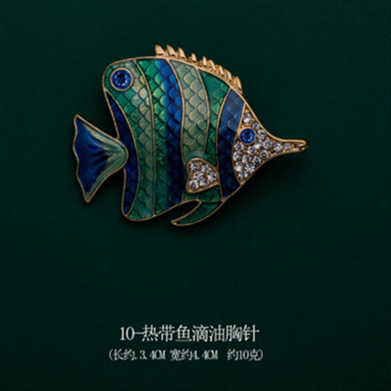 Huanzhi Vintage Druipen Glazuur Zirkoon Parel Abstracte Metalen Animal Broche Voor Vrouwen En Man Kraag Accessoires Sieraden