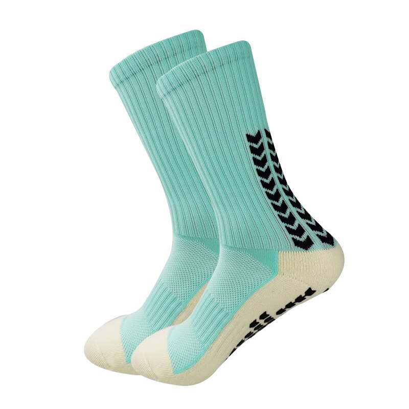 Calcetines de fútbol para hombre y mujer, medias deportivas antideslizantes con fondo de silicona, medias de agarre para baloncesto: Oro