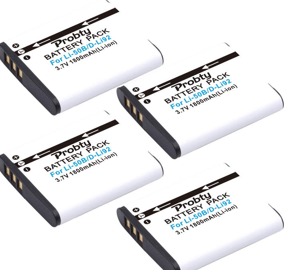 Li-50B batería + cargador para OLYMPUS Stylus Tough 1030 SW duro 6000 8000 mju 1010 mju 1020 mju 1030 SW Mju 1040: 4 battery
