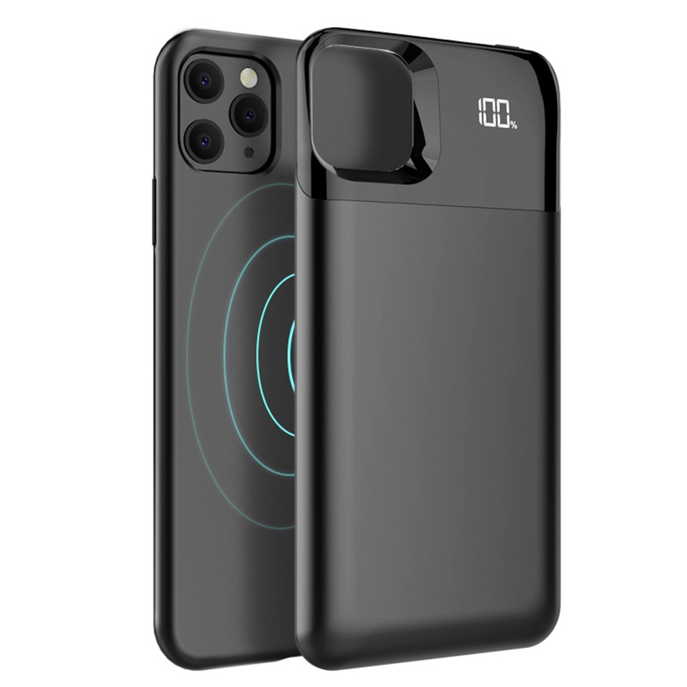 Funda de batería para Iphone X, XS, XR, XS, Max, 11 Pro, 11 Pro, Max, carga inalámbrica, pantalla Digital inteligente
