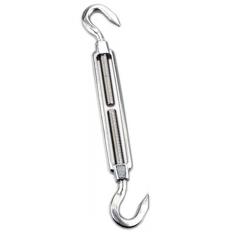 2pcs M8 Turnbuckle Wire Tensioner, 304 Stainless Steel Hook Rope Cable Tension Set for Heavy Duty Sun Shade Sail Fixing Kit (Tur
